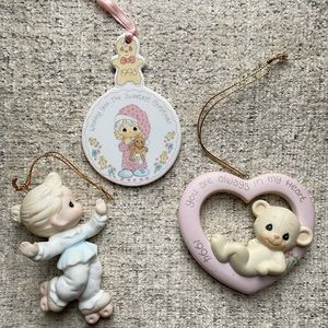 Precious Moments Enesco set of 3 early 90s ornaments